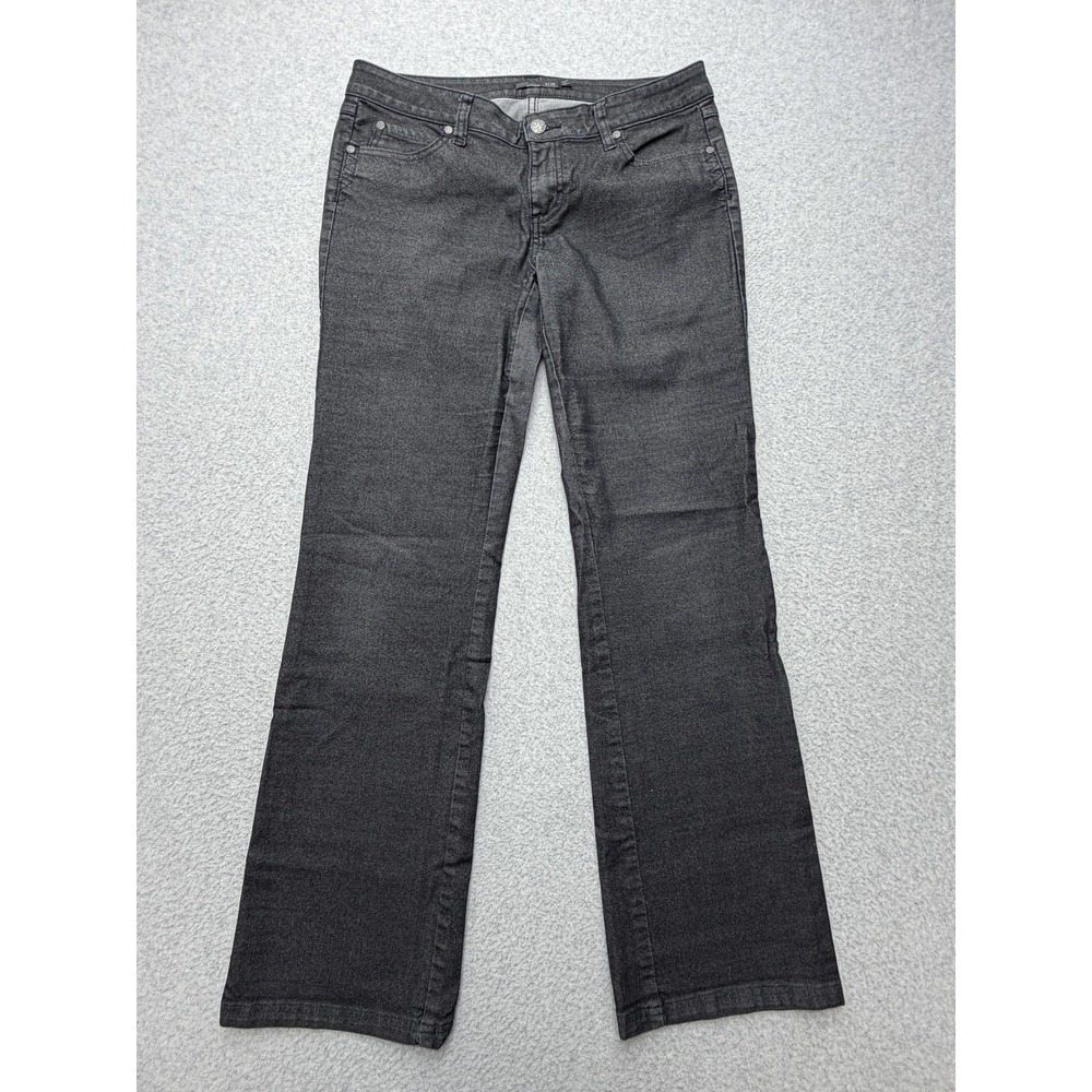 prAna Jeans Womens 8 Gray Straight Leg Mid Rise Stretch 29x29 Denim